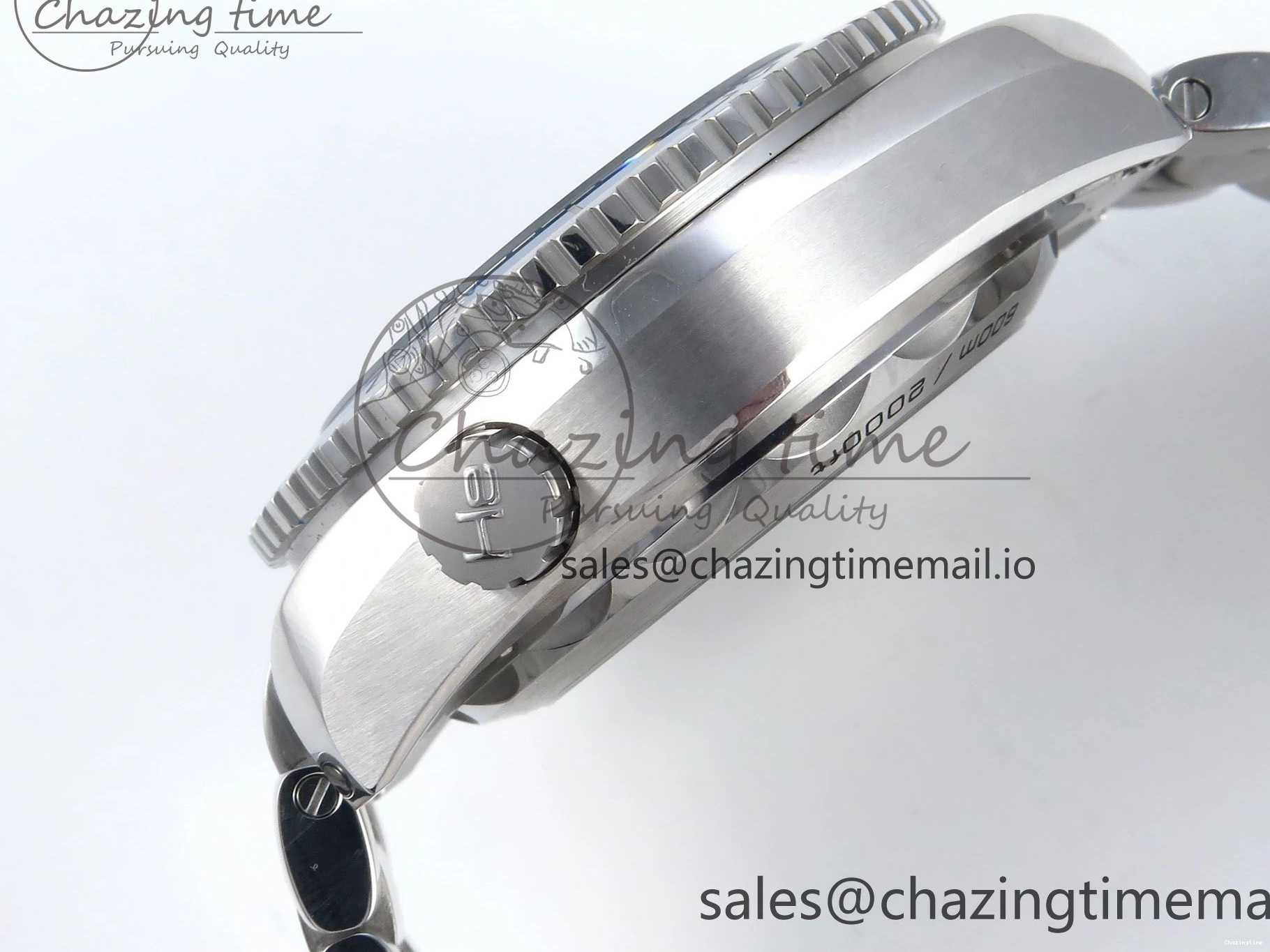 0319 Planet Ocean Master Chronometer 600M 45.5mm SS SCF 1:1 Best Edition Blue Bezel Blue Dial on SS Bracelet A9900 Super Clone Lightweight 7676